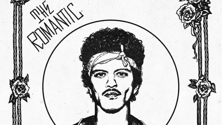 Bruno Mars op de cover van zijn album The Romantic